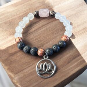 Lotus Charm Beaded Bracelet-Boho Style
